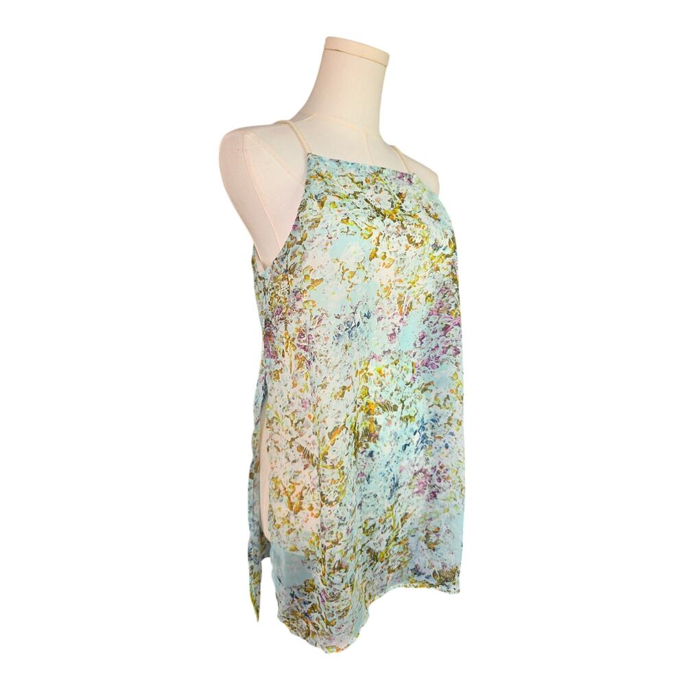 BCBGeneration Multi Color Side-Slit Trim Detail-Strap Top